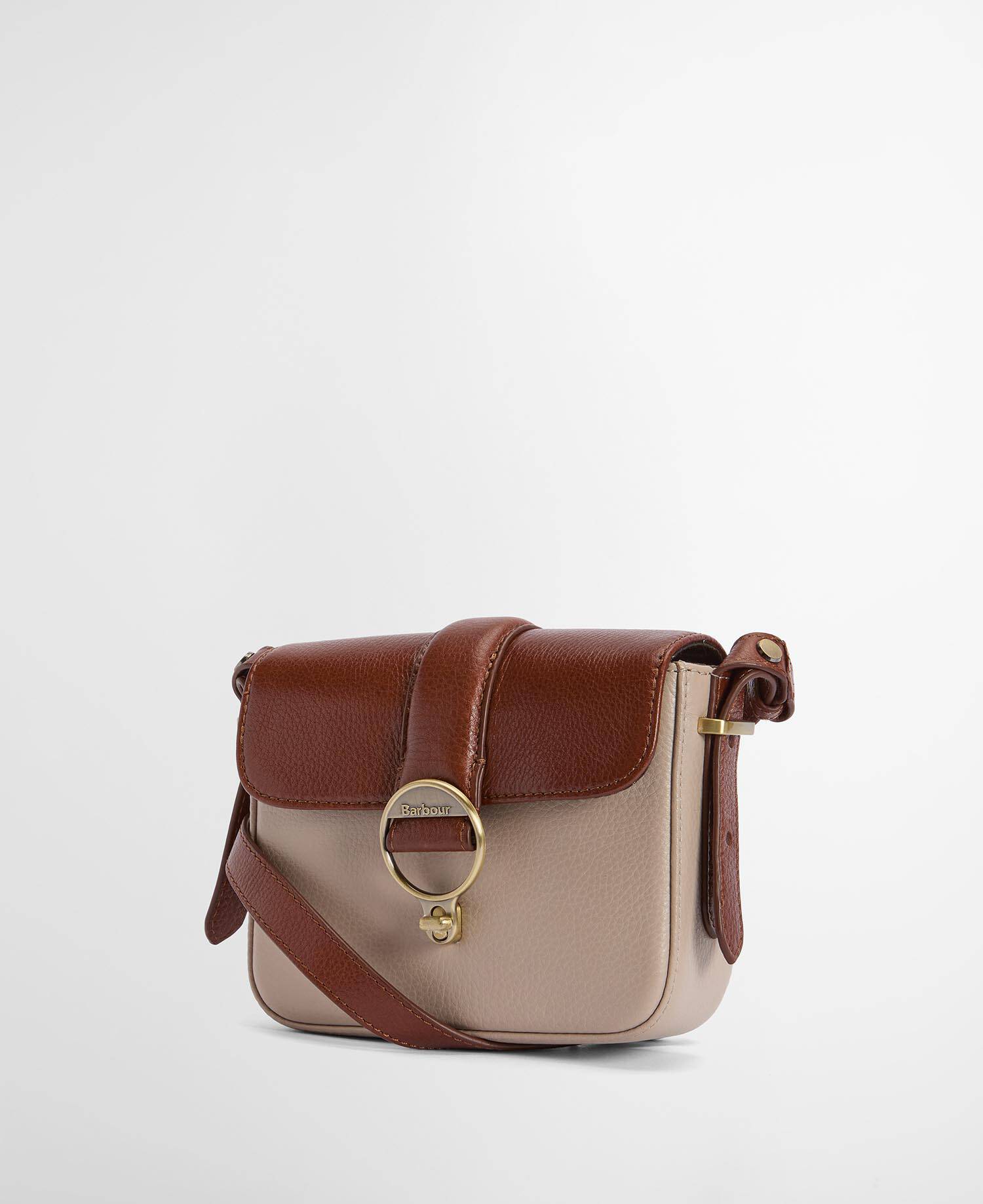 Mini Rosa Leather Crossbody Bag Pebbled Pink/Brown image number 1