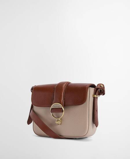 Ledertasche Rosa Mini Pebbled Pink/Brown