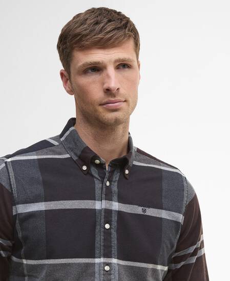 Iceloch Tailored Long-Sleeved Shirt Midnight Oak Tartan