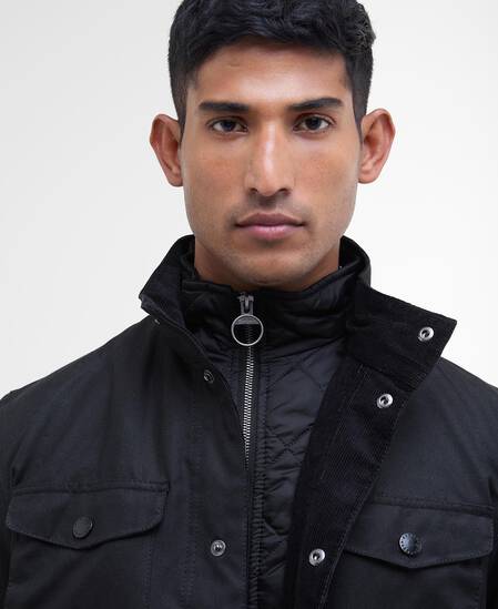 Ogston Waxed Jacket Black-Classic