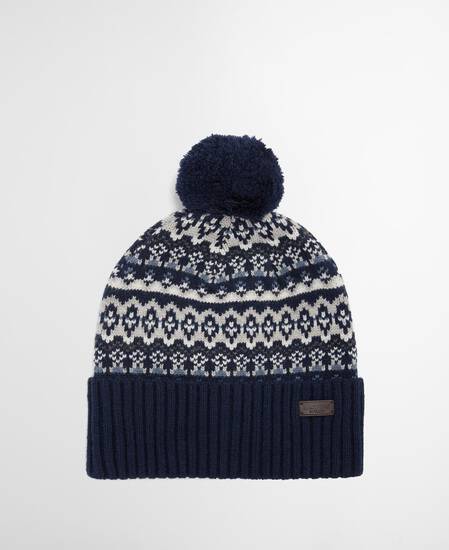 Marlow Fair Isle Beanie Navy