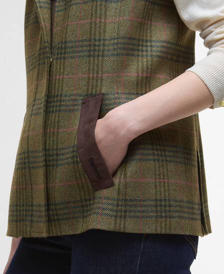 Gilet in lana Rosemary Arabesque/Brown