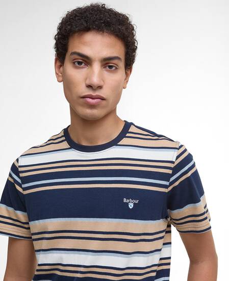 T-Shirt Aickmen Striped Tailored Navy