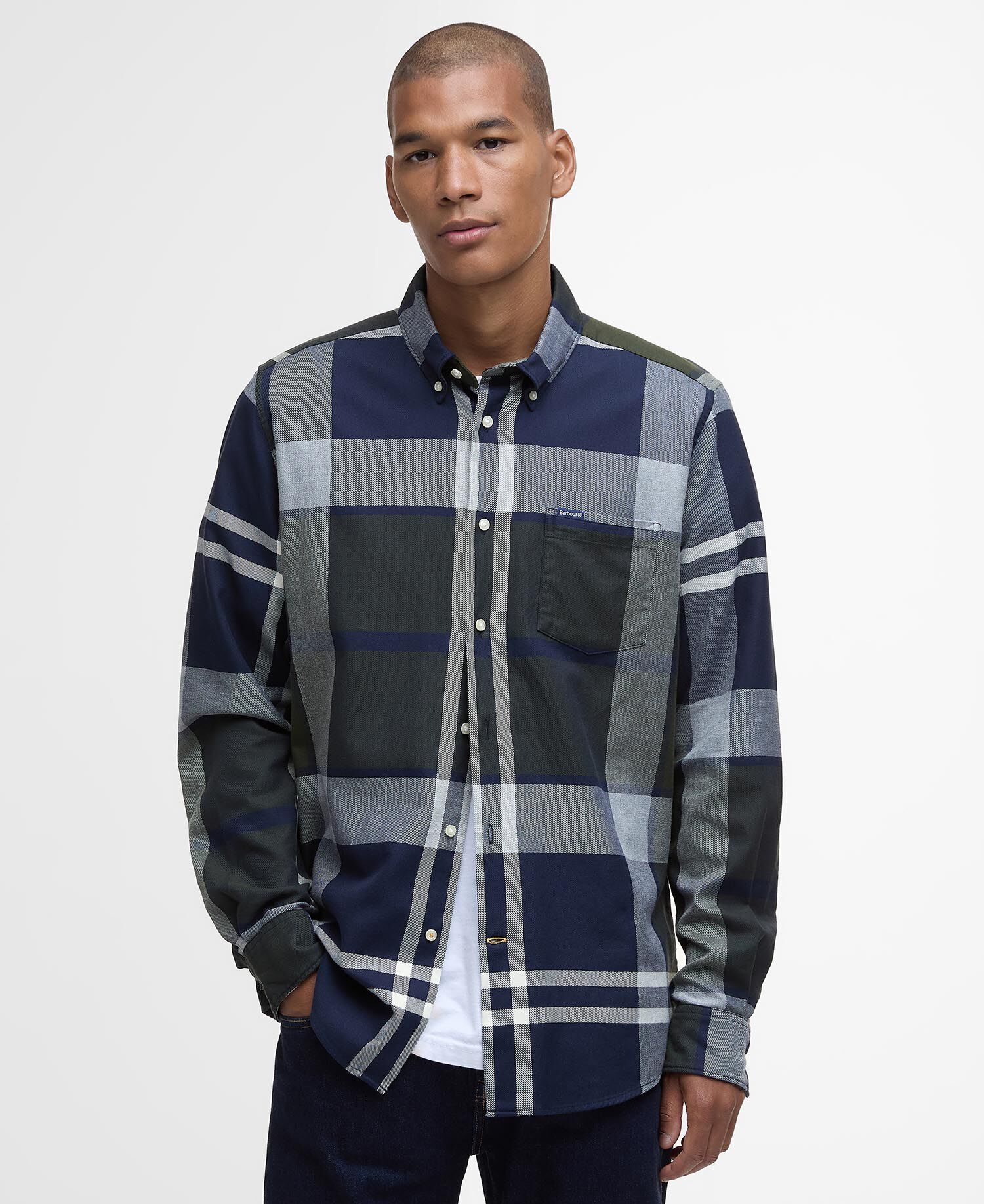 Dunoon Tailored Long-Sleeved Shirt Fernwood Tartan