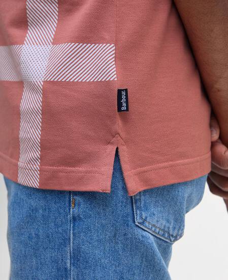 Blaine Tartan Short-Sleeved Polo Shirt Earth Pink