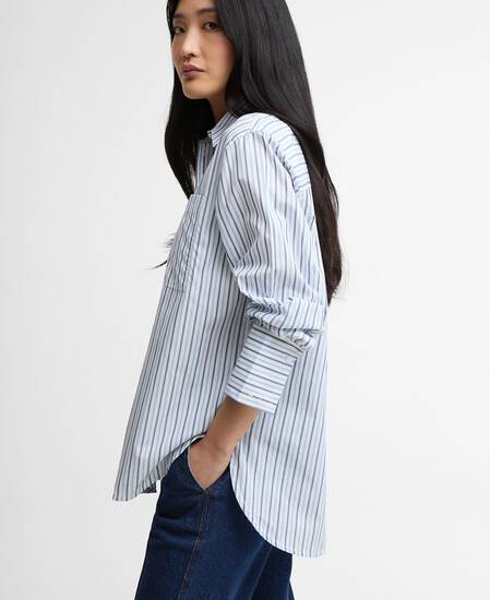 Hemd Fawley Striped Relaxed Celestial Blue/Folkstone Stripe