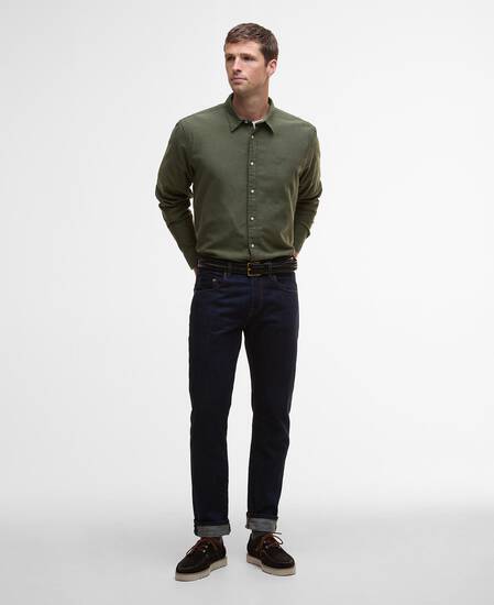 Sealane Relaxed Long-Sleeved Shirt Olive