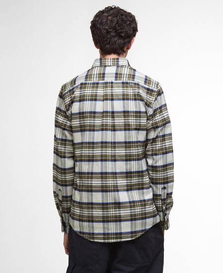 Ronan Tailored Long-Sleeved Shirt Ecru Marl