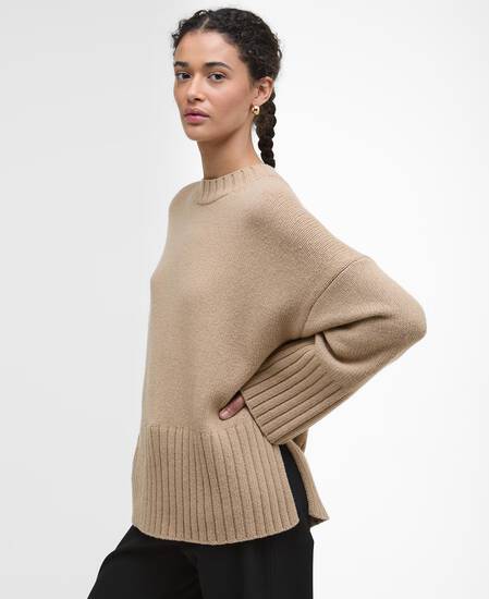 Sophia Crew Neck Jumper Pale Camel
