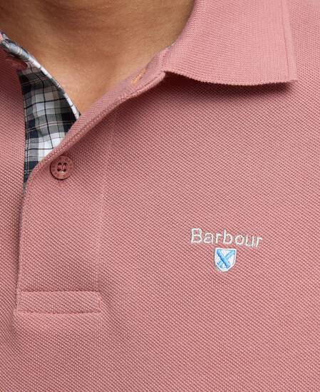 Tartan Pique Polo Shirt Earth Pink Tartan Pique Polo Shirt Earth Pink