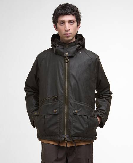 Re-Engineered Bardon Spey Waxed Jacket Olive