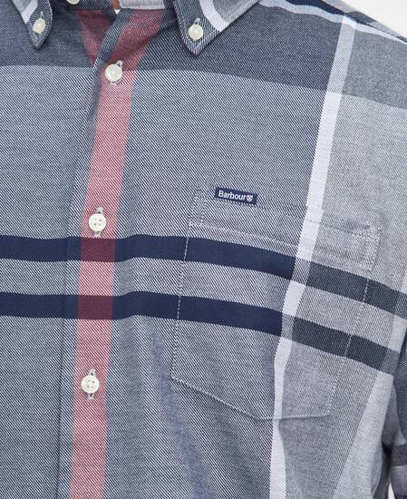 Dunoon Tailored Long-Sleeved Shirt Blue Granite