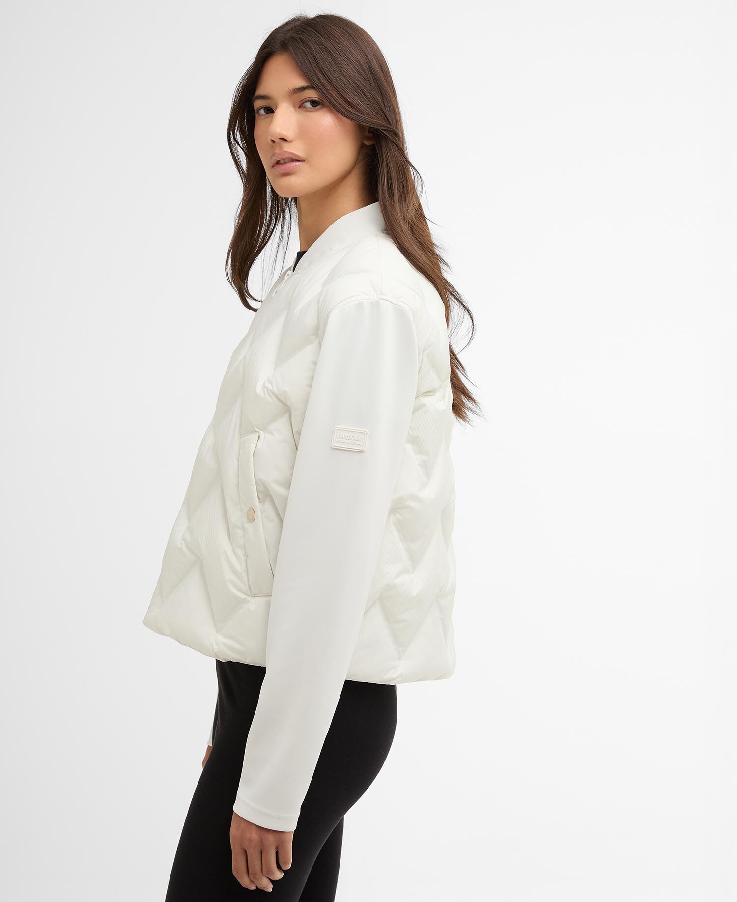 Prism Quilted Sweatshirt Vaporous Grey