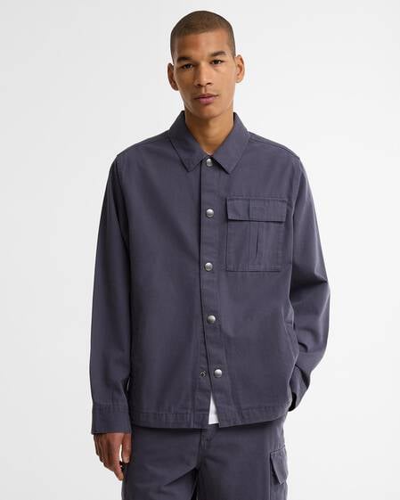Overshirt in twill Wetheral Washed Navy