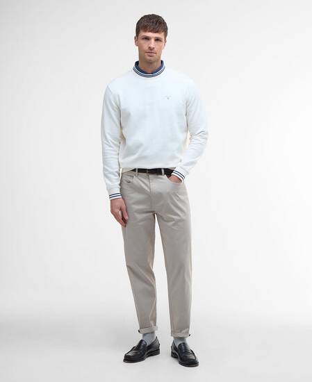 Rosford Tipped Sweatshirt Whisper White