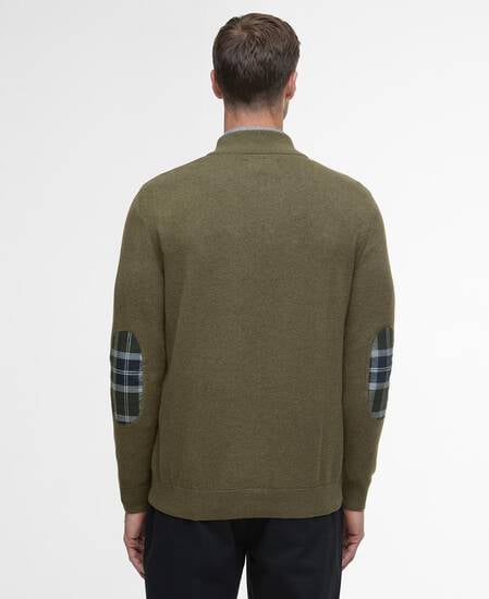 Avoch Quarter-Zip Jumper Olive Marl