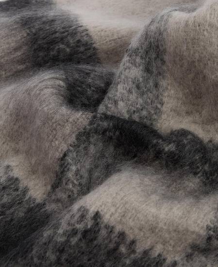 Sciarpa Isla Tartan Boucle Monochrome Tartan