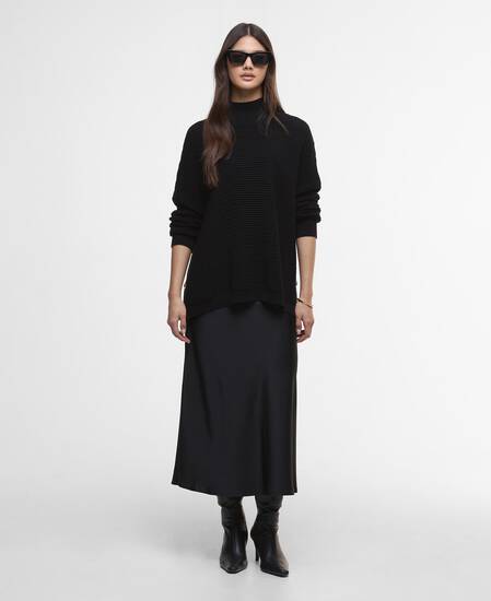 Pullover Kaia Funnel-Neck Black