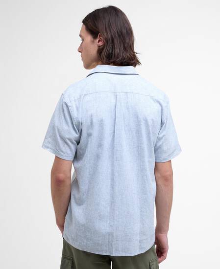 Tindale Striped Short-Sleeved Shirt Bleached Blue