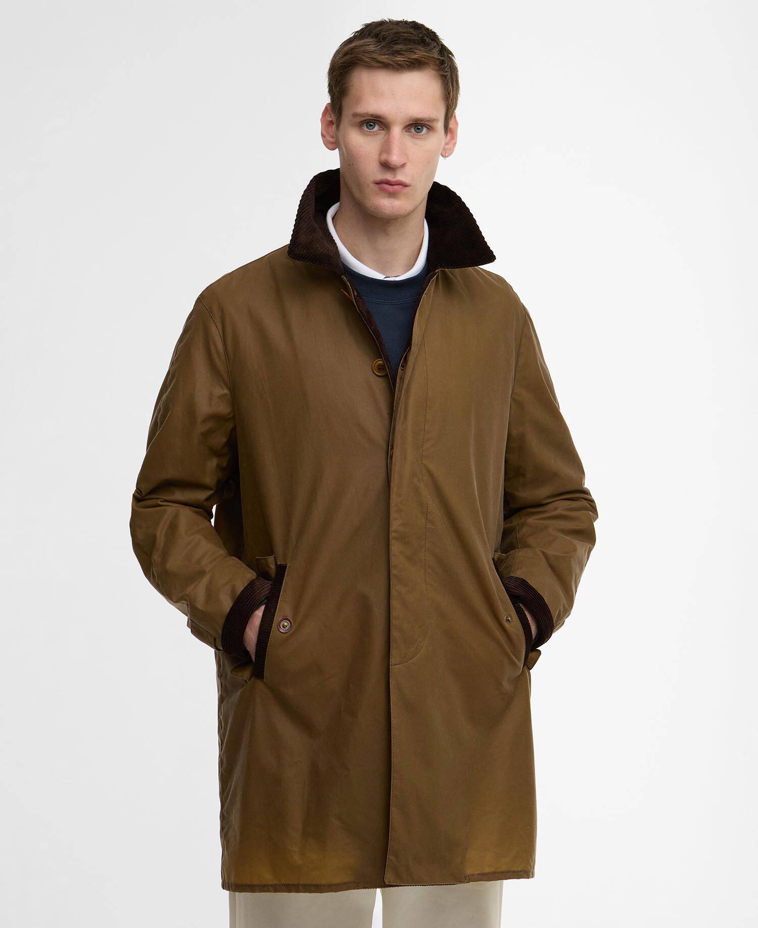 Barbour x Baracuta Tyne Waxed Car Coat image number 0