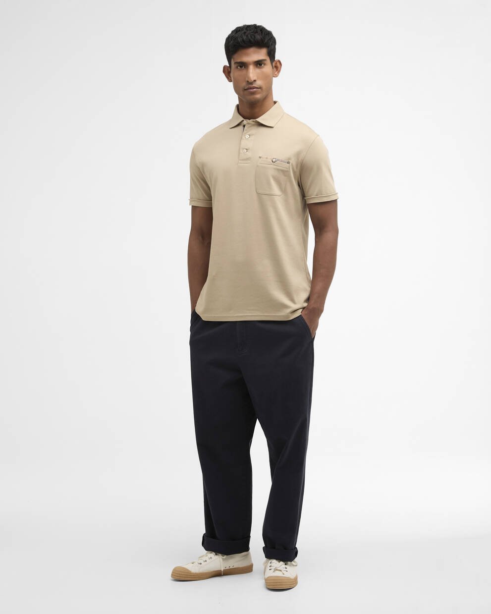 Polo Corpatch a maniche corte leggermente aderente