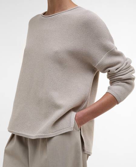 Marine Crew Neck Jumper Light Sand