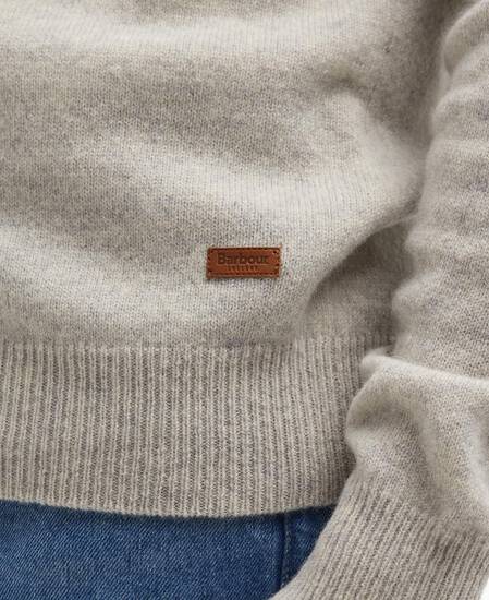Essential Elbow Patch Jumper Pearl