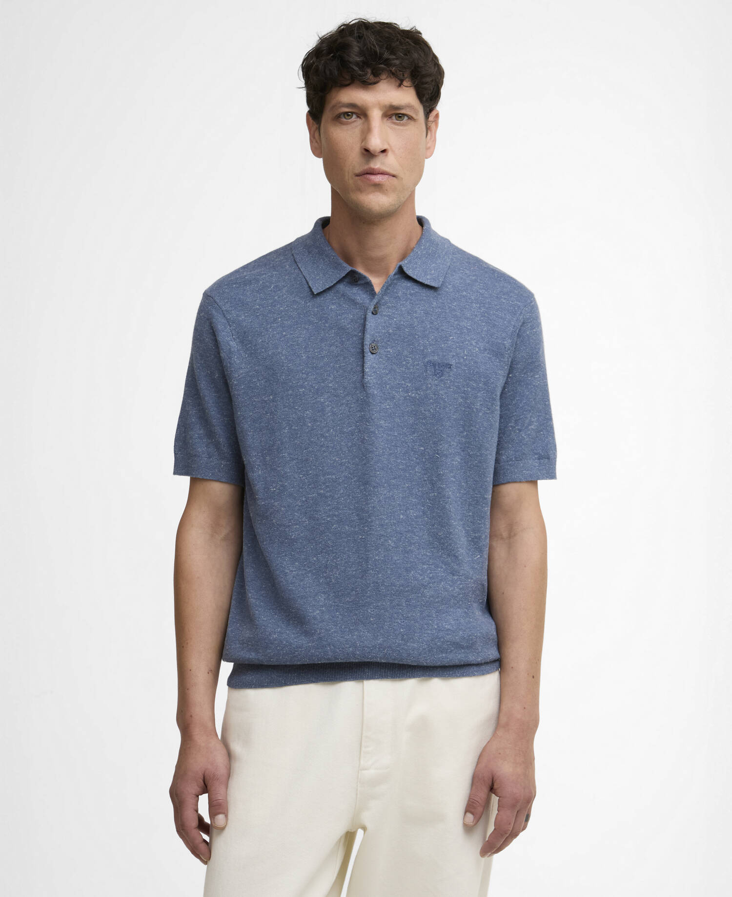 Muston Linen-Blend Knitted Polo Shirt image number 0