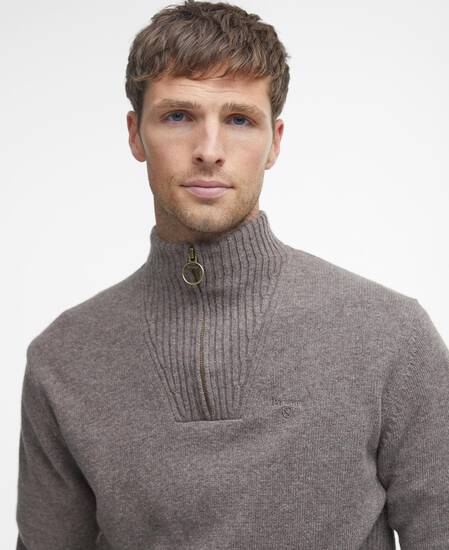 Essential Half-Zip Jumper Dark Stone