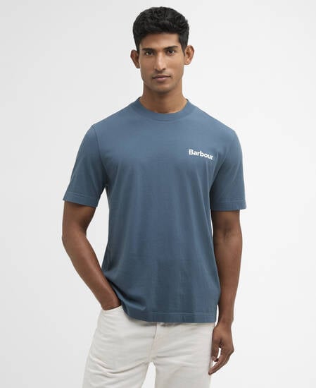 T-shirt con stampa Packling dalla vestibilit&agrave; comoda Dusk Blue