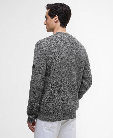 Maglione girocollo Declan in filato ritorto Black