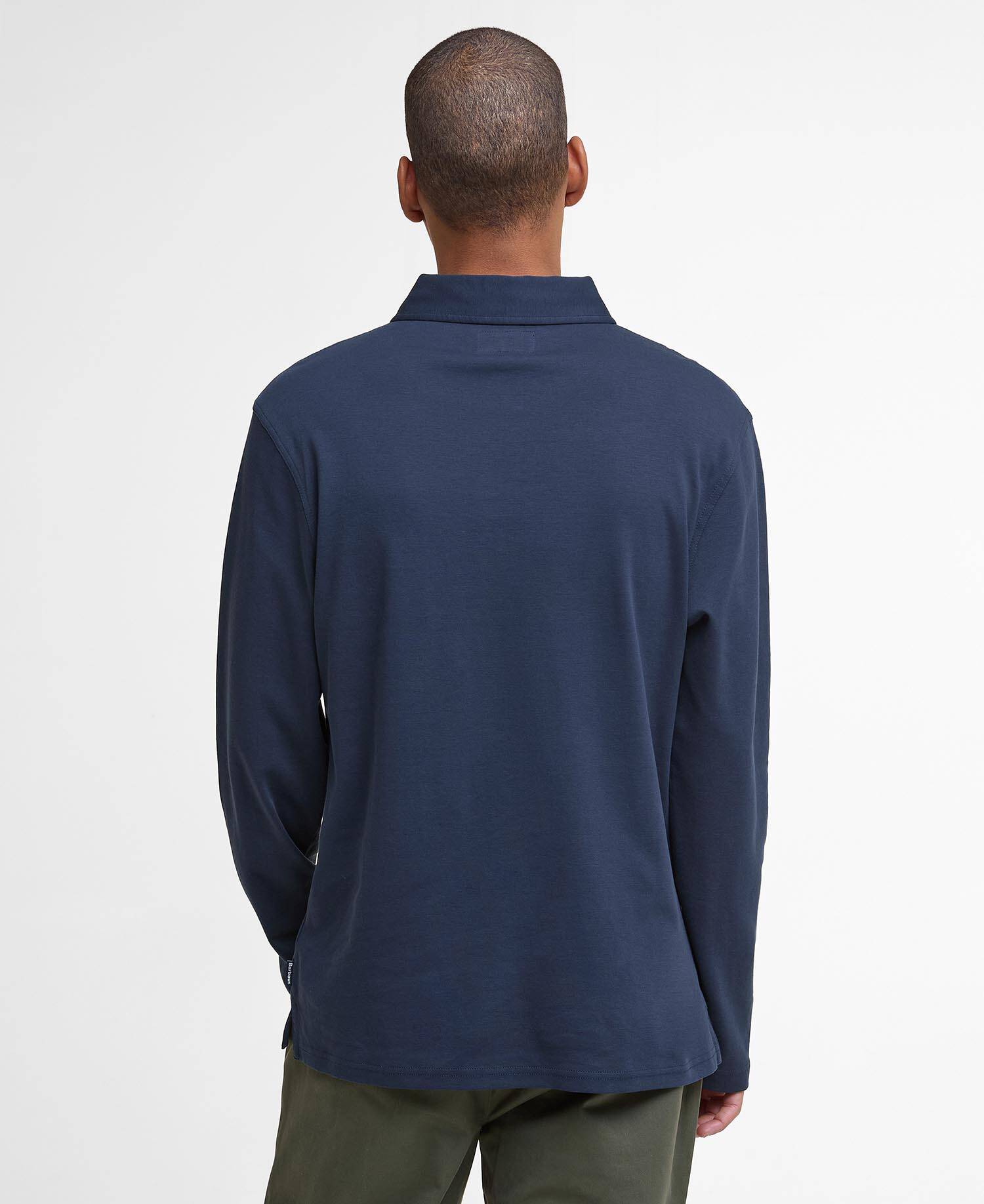 Corpatch Tailored Long-Sleeved Polo Shirt Navy image number 2