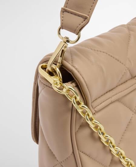 Soft Quilted Shoulder Bag Camel