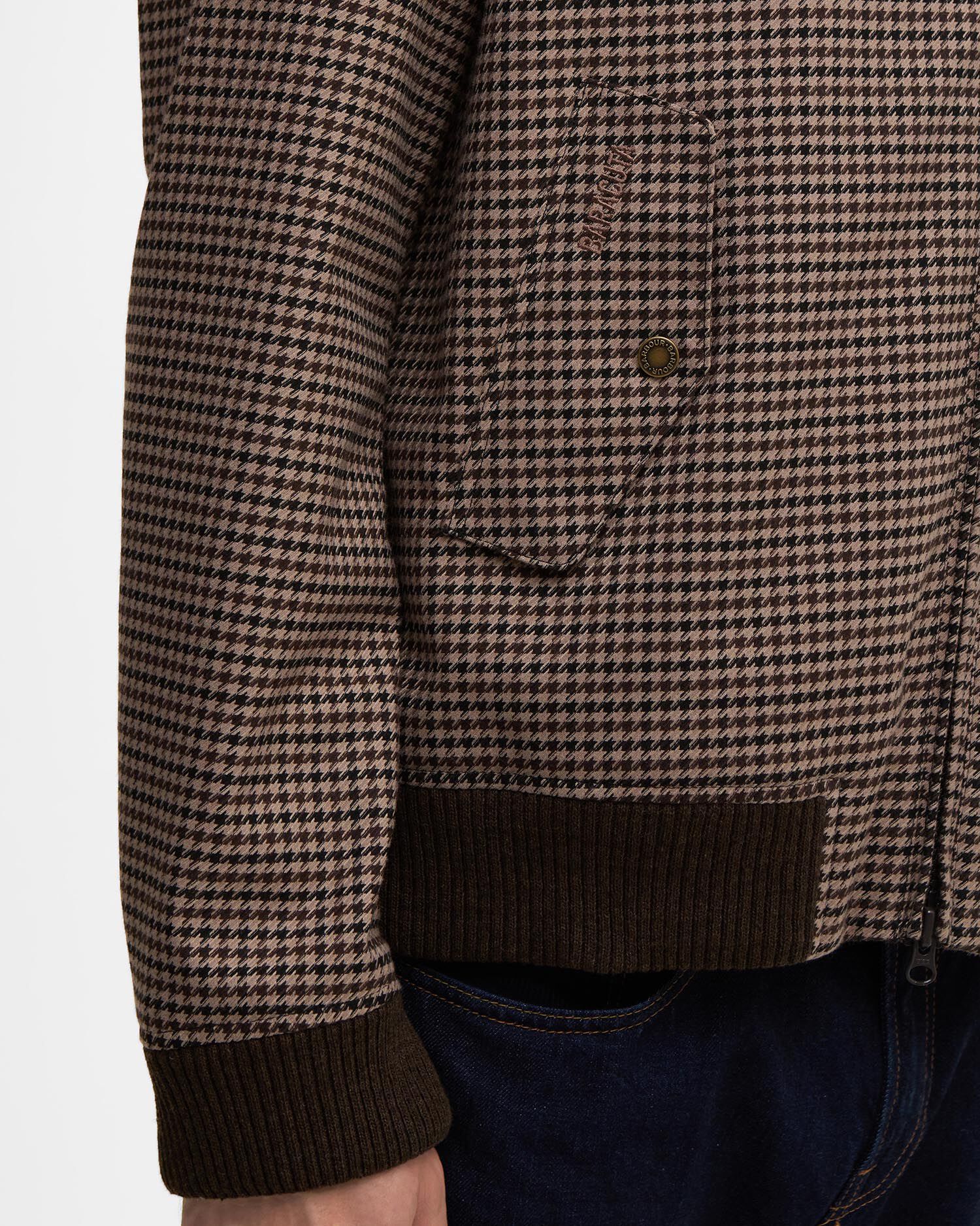 Barbour x Baracuta Porton Showerproof Jacket Brown Houndstooth