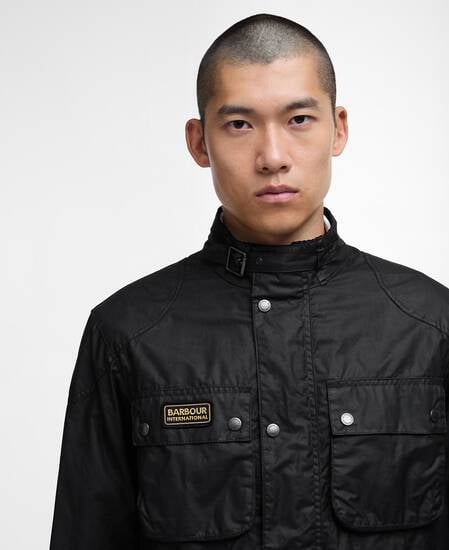 Merton Waxed Jacket Classic Black