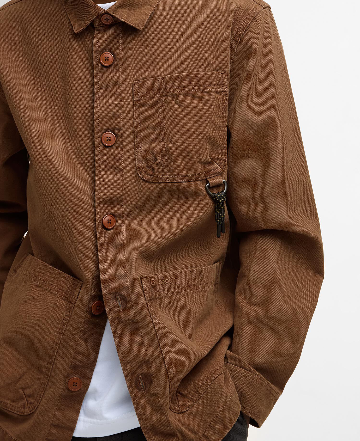 Bowland Garment Dyed Overshirt Umber