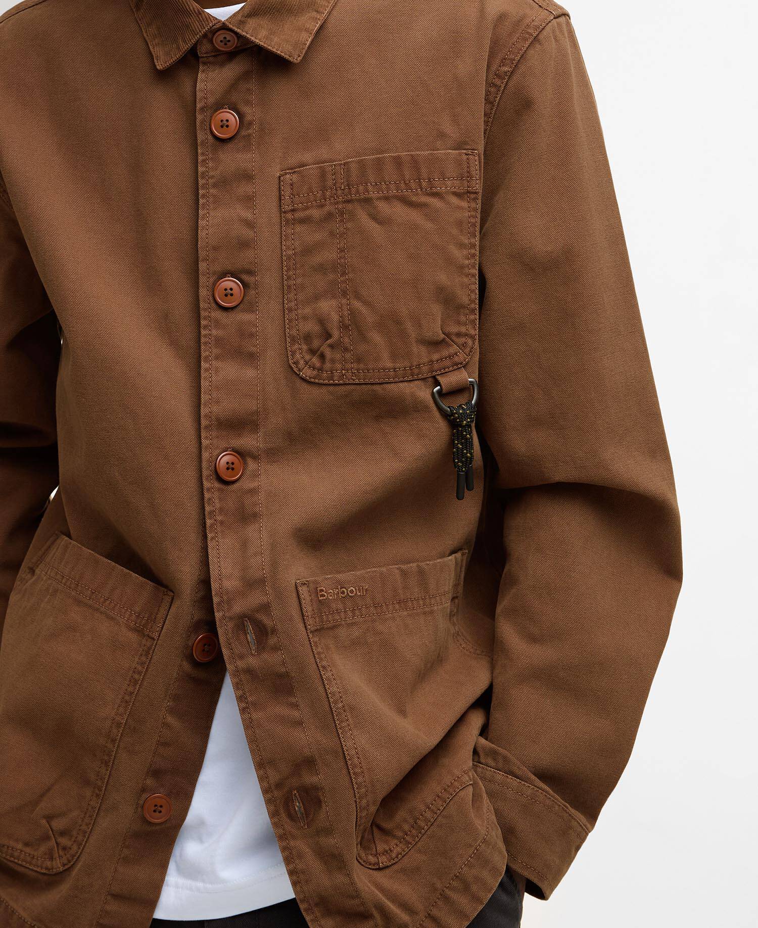 Bowland Garment Dyed Overshirt Umber image number 3