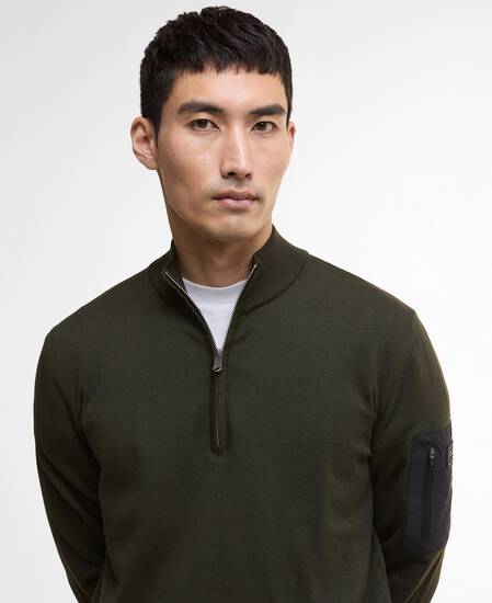 Maglione Blades con zip corta Sage