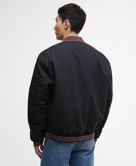 Dobson Casual Varsity Jacket Black