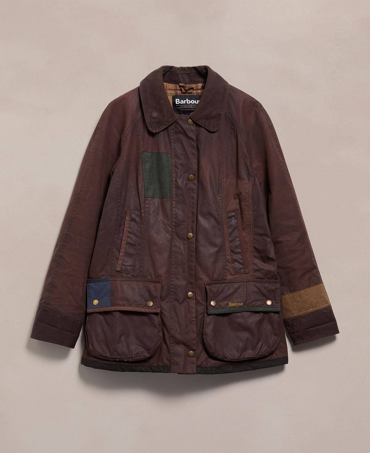 Barbour Re-loved Women's Beadnell Waxed Jacket - Size 12 Rustic image number 0