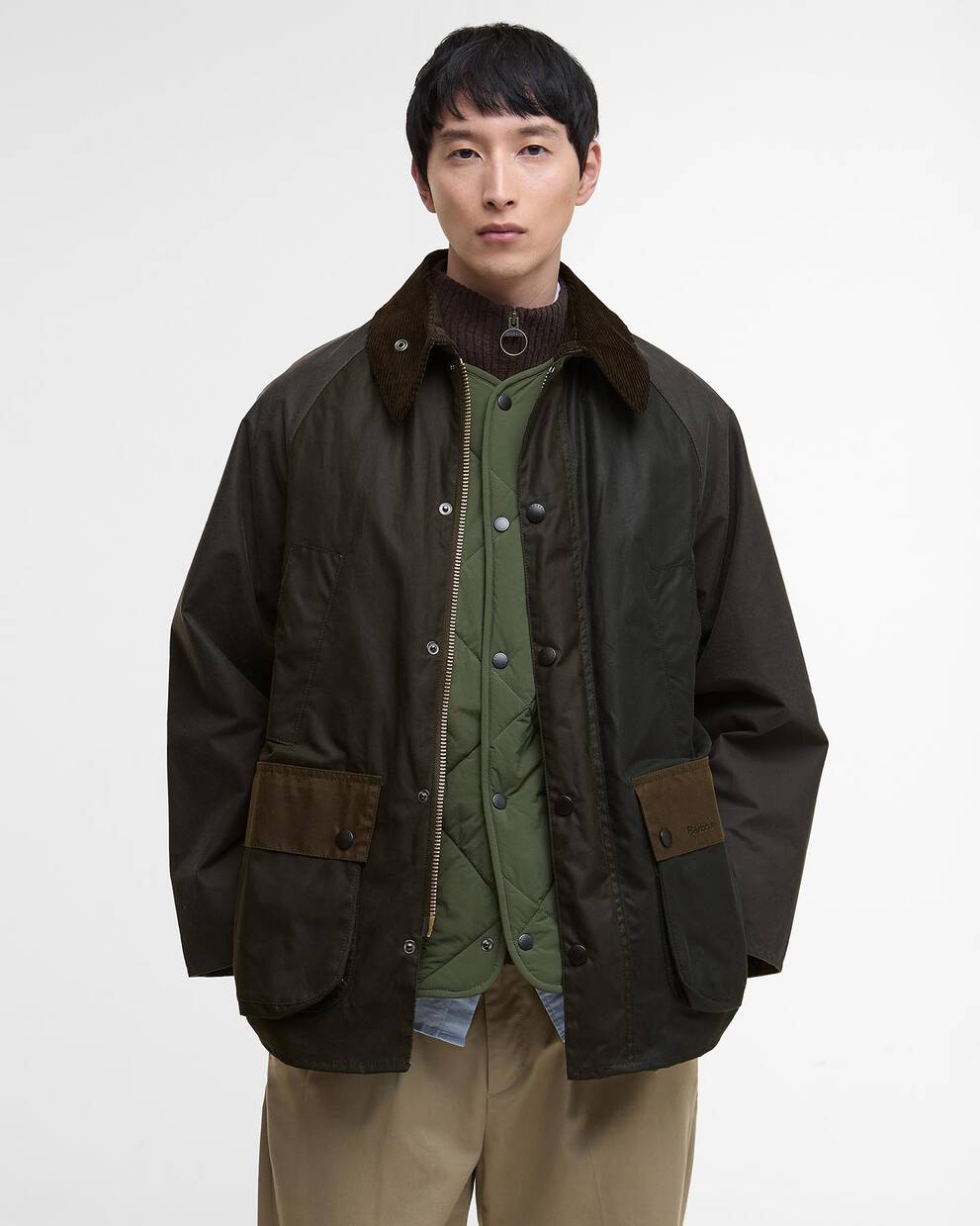 Patchwork Oversized Bedale Waxed Jacket