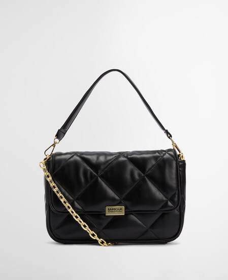 Soft Quilted Shoulder Bag Black