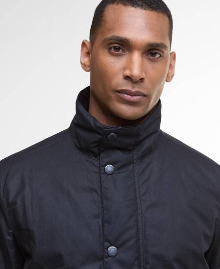 Modern Border Waxed Jacket Navy