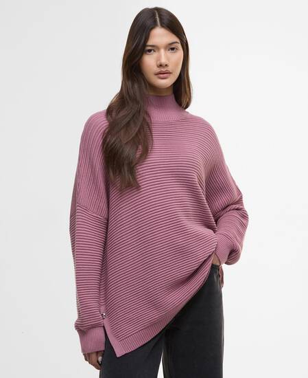 Pullover Kaia Funnel-Neck Raspberry