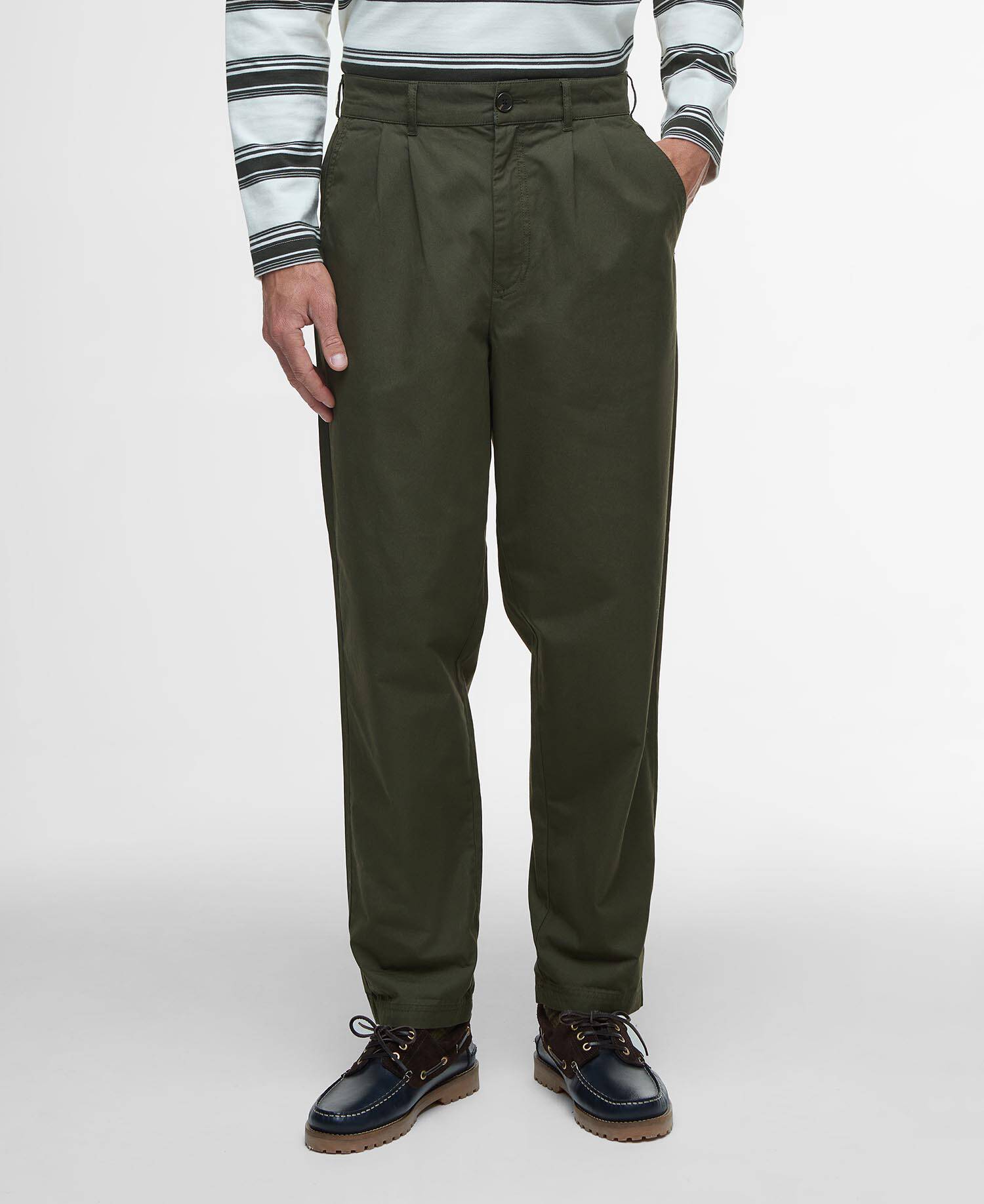 Cole Relaxed Trousers Olive image number 1