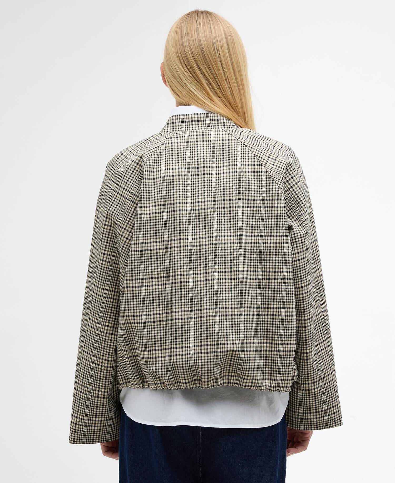 Leyburn Check Showerproof Bomber Jacket Olive Prince Of Wales/Bleached Olive image number 2