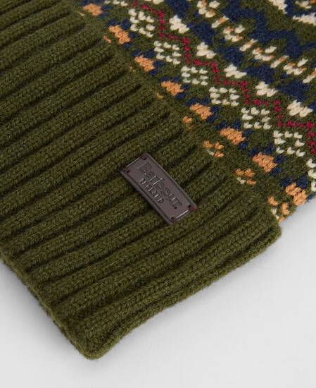 Marlow Fair Isle Beanie Olive