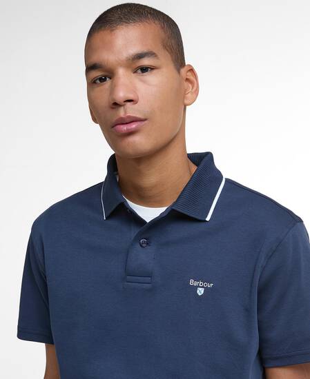 Hackney Tailored Short-Sleeved Polo Shirt Navy