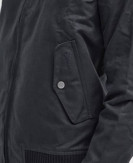 Barbour x Baracuta Porton Waxed Harrington Jacket Black