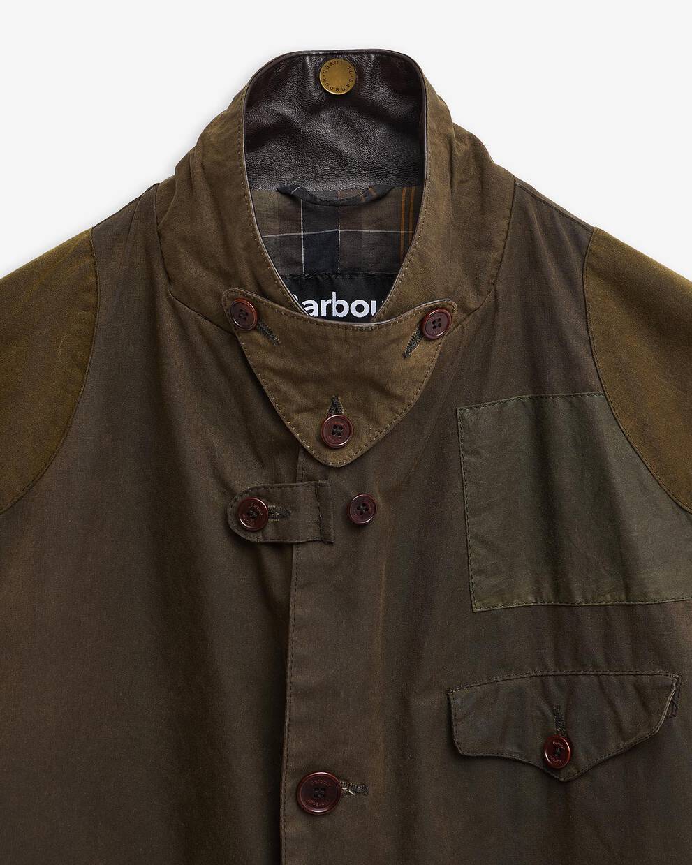 Barbour Re-Loved Beacon Waxed Jacket - Size L Olive